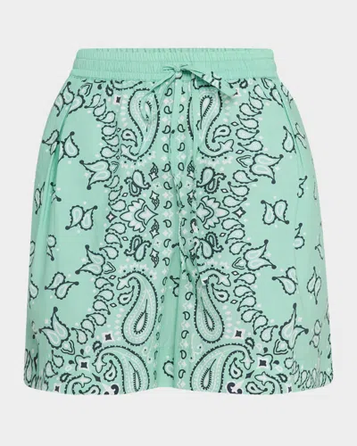 Essentiel Antwerp Hissels Bandana-printed Shorts In Blue