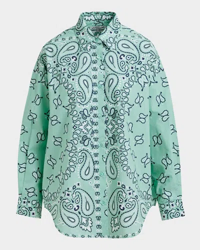 Essentiel Antwerp Histende Bandana-printed Cotton Shirt
