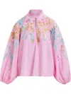 Essentiel Antwerp Hitrus Appliqued Detail Top In Pink
