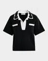 Essentiel Antwerp Hoiseau Polo Top In Black