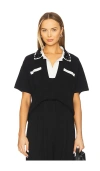Essentiel Antwerp Hoiseau Polo Top In Black