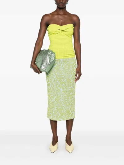 Essentiel Antwerp Holo Top In Citron In Yellow