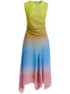 Essentiel Antwerp Homerun Midi Dress In Yellow