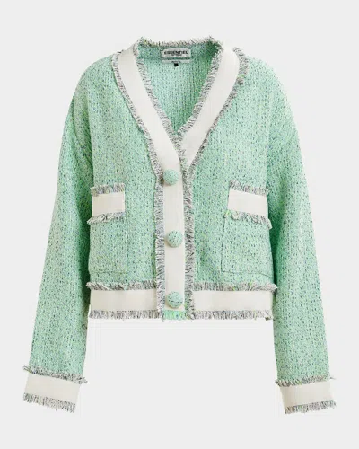 ESSENTIEL ANTWERP HOOLA CROPPED FRINGE JACKET