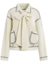 Essentiel Antwerp Hoops Cardigan In Neutrals