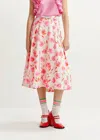 Essentiel Antwerp Hosanna Pleated Skirt In Off-white/pink/red