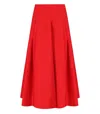 Essentiel Antwerp Hosanna Pleated Midi Skirt In Red