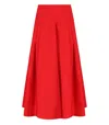 Essentiel Antwerp Hosanna Pleated Midi Skirt In Red