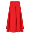 Essentiel Antwerp Hosanna Pleated Midi Skirt In Red