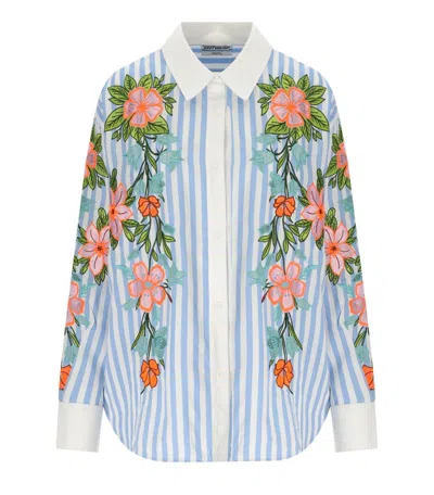 Essentiel Antwerp Hotswolds2 White And Light Blue Shirt In Multi