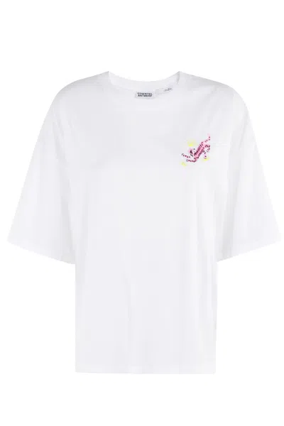 Essentiel Antwerp Hungle Embroidered Tshirt In White