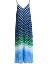 Essentiel Antwerp Hyacinth Pleated Maxi Dress In Blue