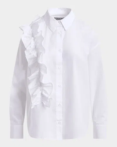 ESSENTIEL ANTWERP IBODY FRILL BUTTON-FRONT SHIRT