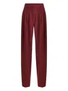 Essentiel Antwerp Icci Pleated Side-stripe Trousers In Red