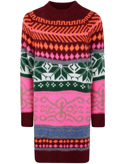 Essentiel Antwerp "icon" Jacquard Knit Dress In Multi