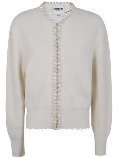 ESSENTIEL ANTWERP ESSENTIEL ANTWERP "IDEAS" KNIT CARDIGAN WITH BEADS