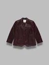 Essentiel Antwerp Idrey Faux Leather Blazer In Brown