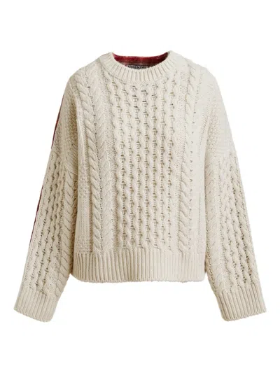 Essentiel Antwerp Iface Cable-knit Sweater In Neutral