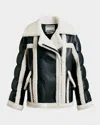 Essentiel Antwerp Ifie Faux Shearling Paneled Jacket In Multi