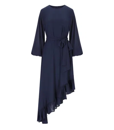 ESSENTIEL ANTWERP IFLOWER NAVY BLUE DRESS