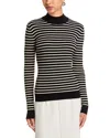 Essentiel Antwerp Ifrancis Striped Turtleneck Pullover Sweater In Black