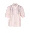 Essentiel Antwerp Ifrill Rhinestone Shirt In Pink