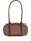 Essentiel Antwerp Igor Checked-pattern Shoulder Bag In Brown