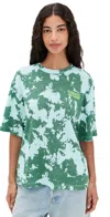 Essentiel Antwerp Ihazar Printed T-shirt Aqua Azul In Green