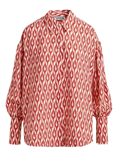 Essentiel Antwerp Ihedford Printed Shirt In Red