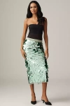 Essentiel Antwerp Ihoed Sequin Pencil Midi Skirt In Black