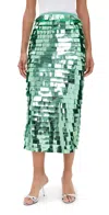 Essentiel Antwerp Ihoed Sequin Pencil Skirt Aqua Azul In Green