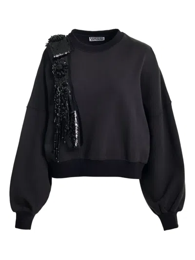 Essentiel Antwerp Ijoux Sequin-detail Sweatshirt In Black