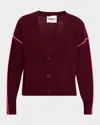 Essentiel Antwerp Ileo Wool-blend Cardigan In Burgundy