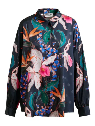 Essentiel Antwerp Ilol Floral-print Shirt In Blue