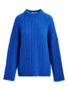 Essentiel Antwerp Imitate Ribbed-knit Sweater In Blue