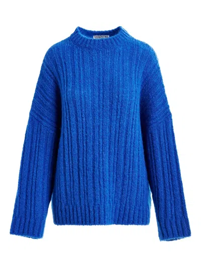Essentiel Antwerp Imitate Ribbed-knit Sweater In Blue