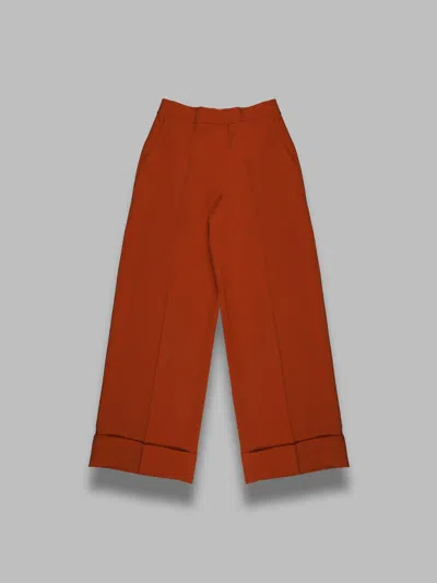 Essentiel Antwerp Imo Cropped Pants In Orange