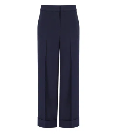 Essentiel Antwerp Imo Navy Blue Cropped Trousers