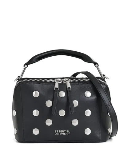 Essentiel Antwerp Imona Zip-top Shoulder Bag In Black