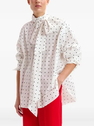 Essentiel Antwerp Imoverit Tie-neck Shirt In White