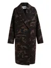Essentiel Antwerp Imperfection Double-breasted Coat In Multi