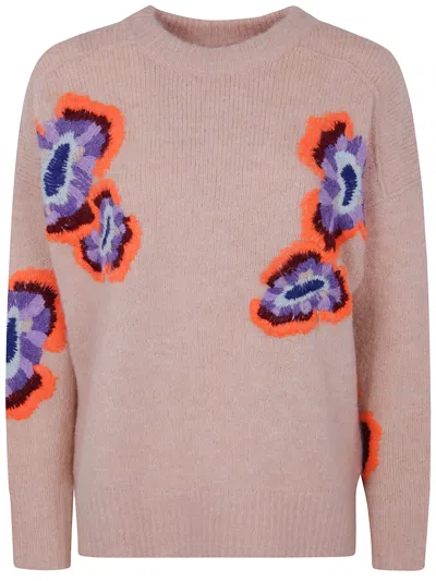 Essentiel Antwerp "impossible1" Embroidered Knit In Neutral