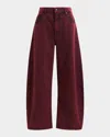 Essentiel Antwerp Impressive Overdyed Barrel-leg Jeans In Red