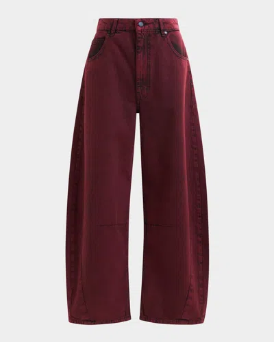 ESSENTIEL ANTWERP IMPRESSIVE OVERDYED BARREL-LEG JEANS
