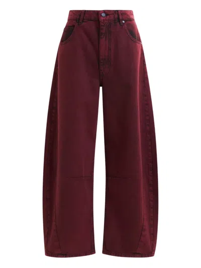 Essentiel Antwerp Impressive Twisted-seam Jeans In Red