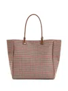 Essentiel Antwerp Inbox Checked-pattern Shoulder Bag In Brown