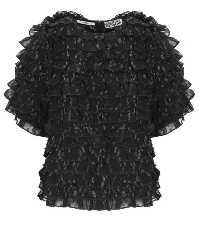 Essentiel Antwerp Incarvillea Zwart Top In Black