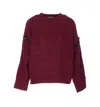 Essentiel Antwerp Indsay Embellished Sweater In Burgundy