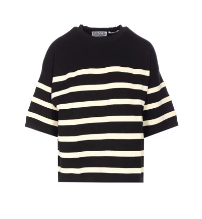 Essentiel Antwerp Industry Striped T-shirt In Black