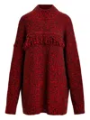 Essentiel Antwerp Inna Fringe Sweater In Red